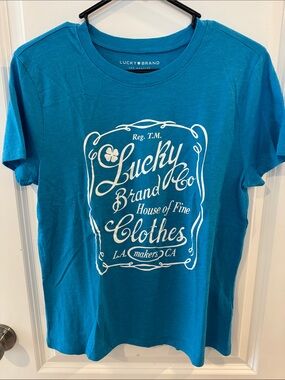Lucky Brand Men’s Bright Teal Graphic Tee